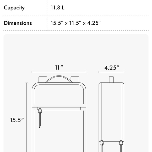 Calpak Laptop kaya 15 inch laptop backpack in cool gray new with tags - Picture 3 of 7